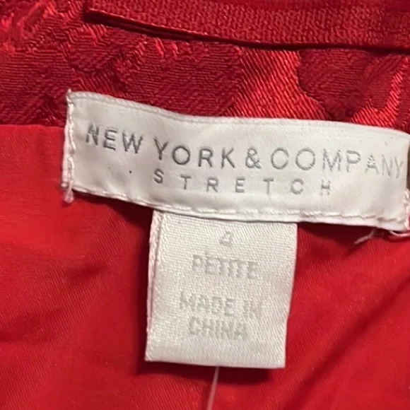 New York & Company, Stretch, Strapless, Tie Up in Back Dress, Candy AppleRed, 4P - Picture 8 of 10